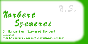 norbert szemerei business card